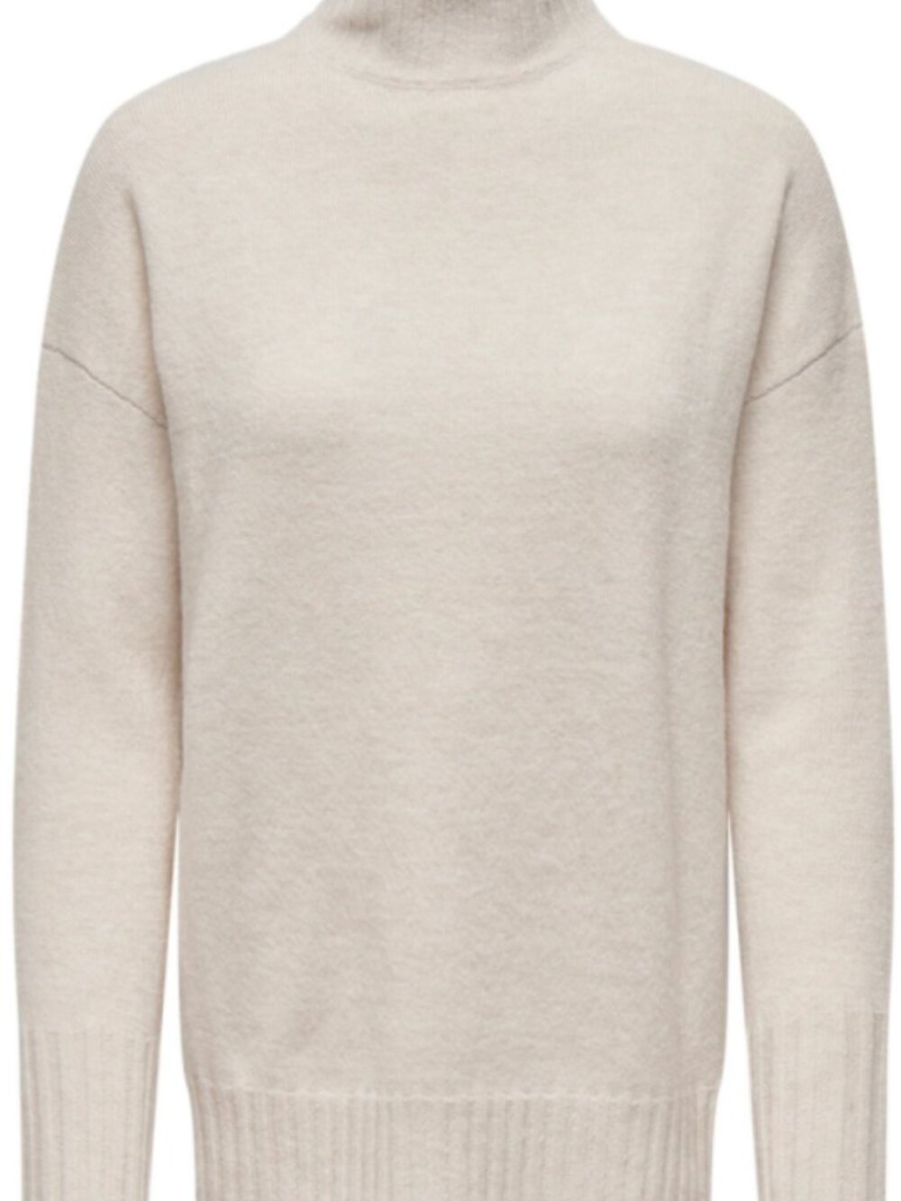 NWOT ONLY Gabrielle Soft Knit Turtleneck Sweater in Oatmeal - Picture 3 of 9